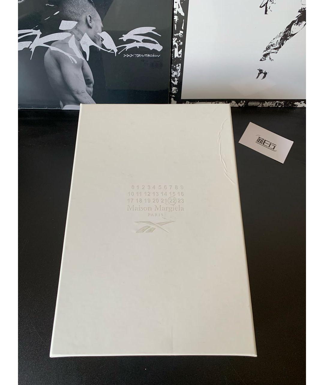 MAISON MARGIELA Белые низкие кроссовки / кеды из искусственной кожи, фото 2