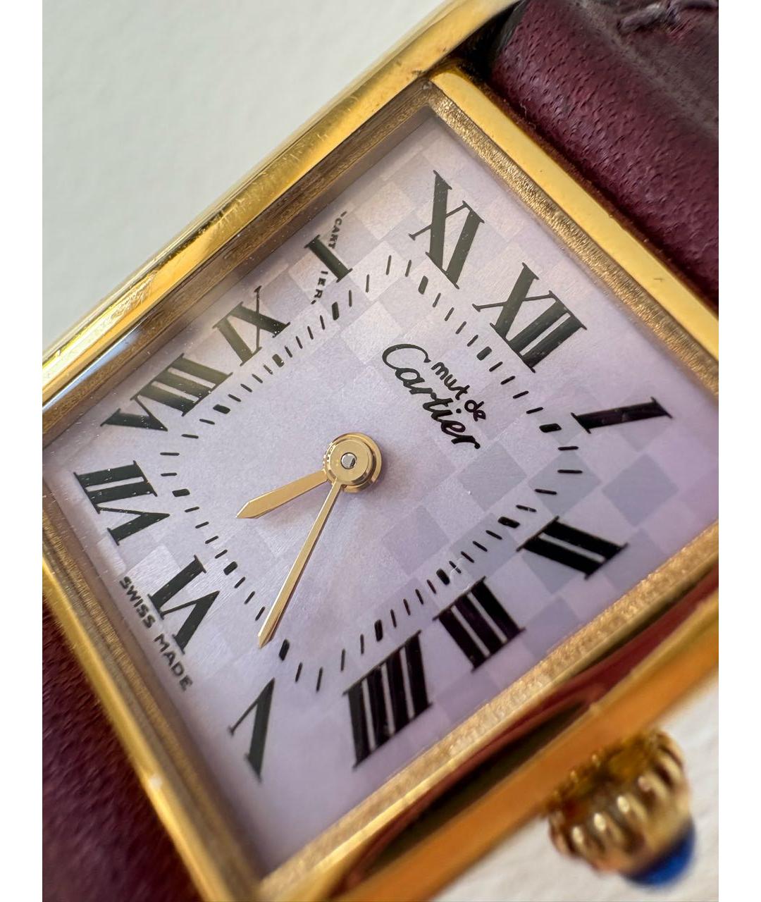 CARTIER Золотые позолоченные часы, фото 2