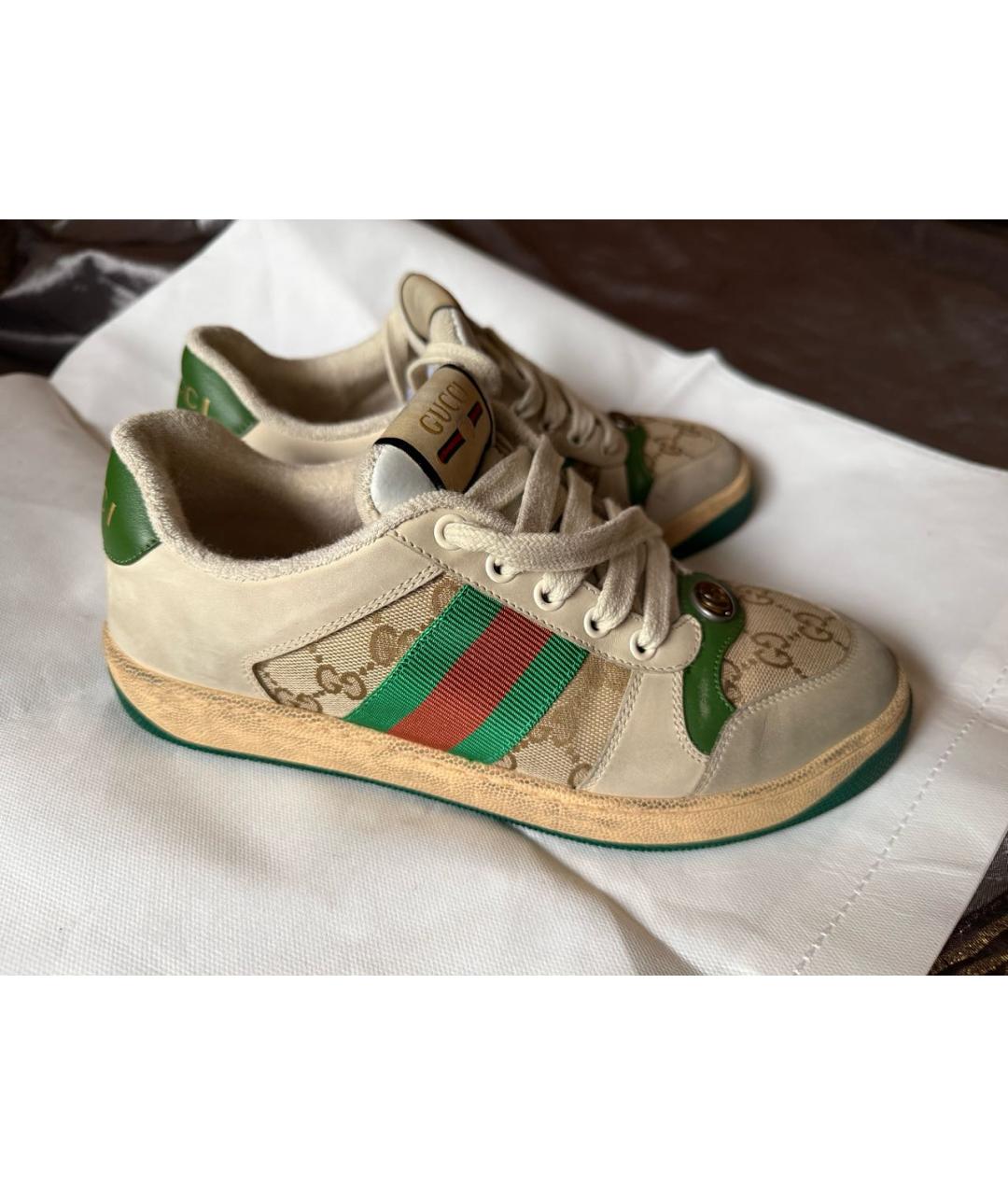 GUCCI Мульти кожаные кеды, фото 2