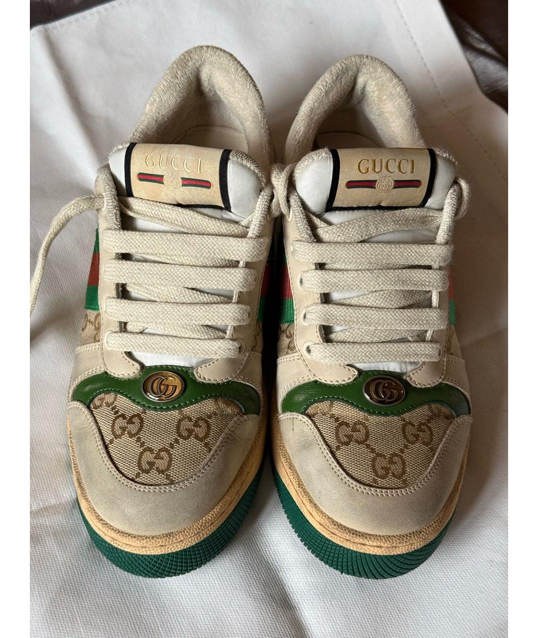 GUCCI Мульти кожаные кеды, фото 4