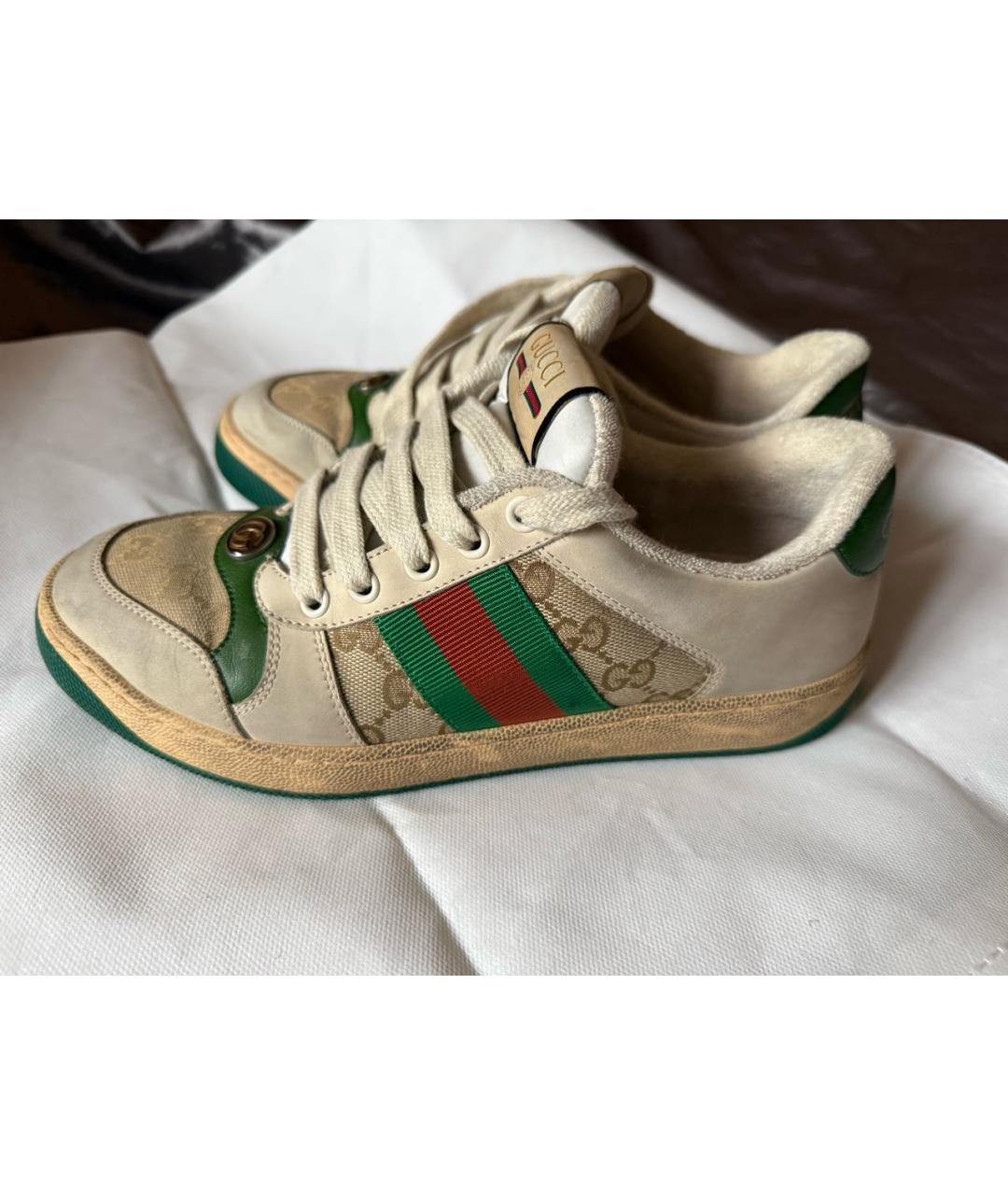 GUCCI Мульти кожаные кеды, фото 9