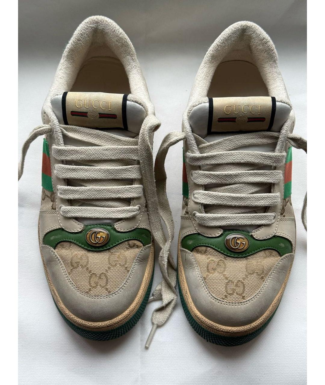 GUCCI Мульти кожаные кеды, фото 8