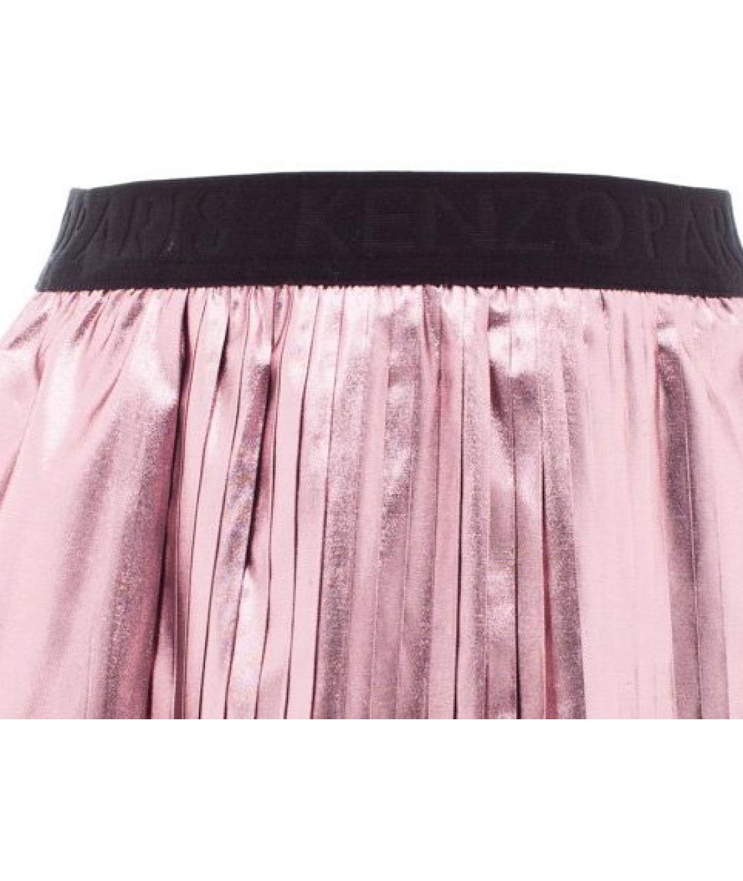KENZO Розовая полиэстеровая юбка, фото 3
