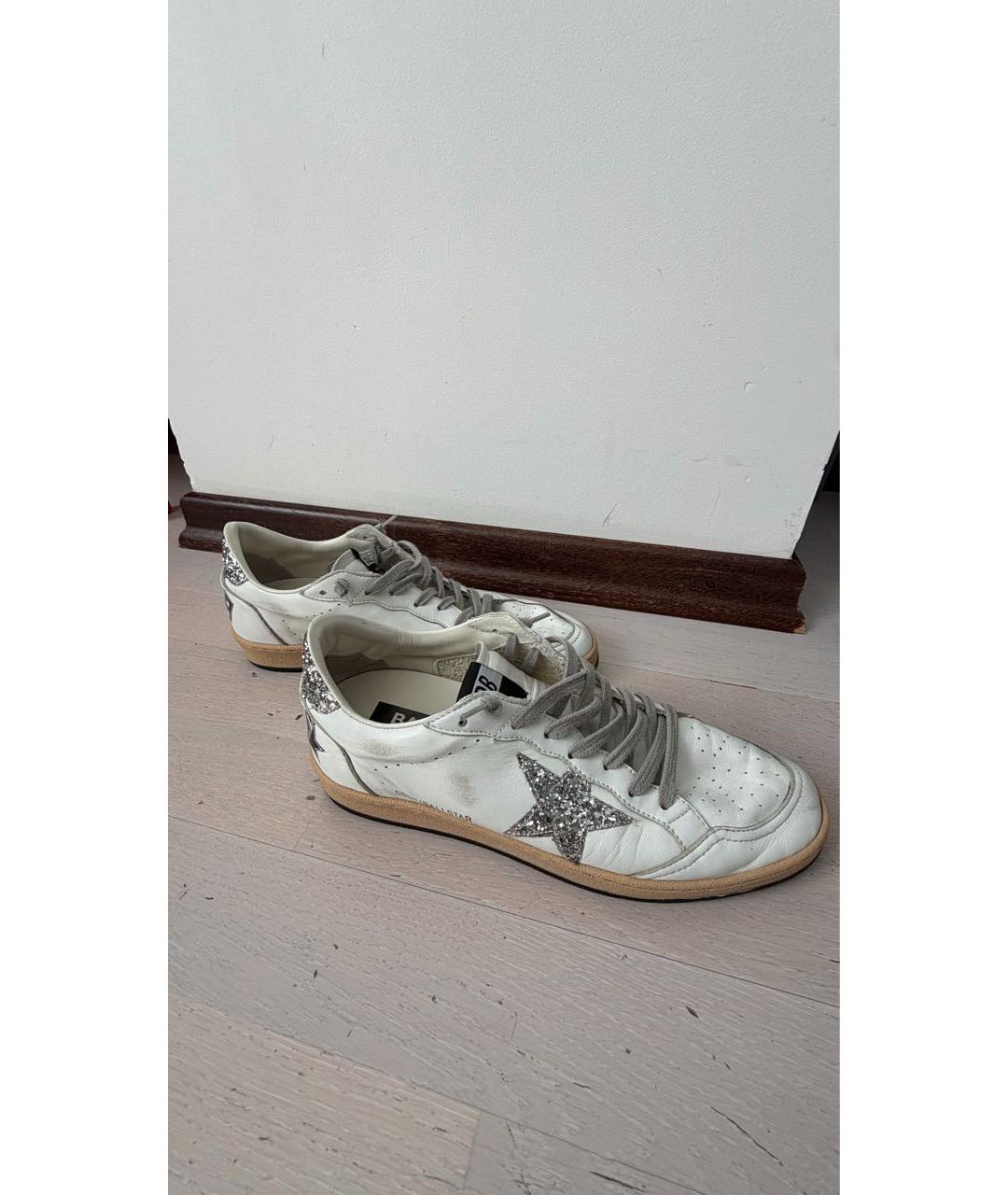 GOLDEN GOOSE Белые кожаные кеды, фото 6