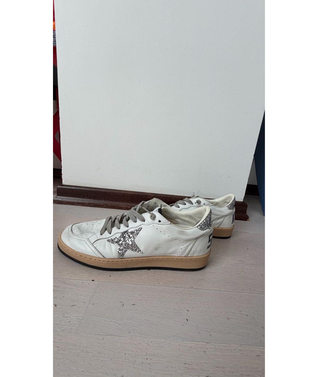 GOLDEN GOOSE Белые кожаные кеды, фото 4