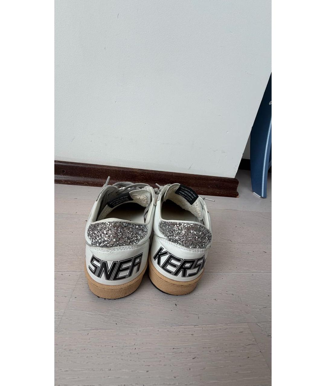 GOLDEN GOOSE Белые кожаные кеды, фото 3