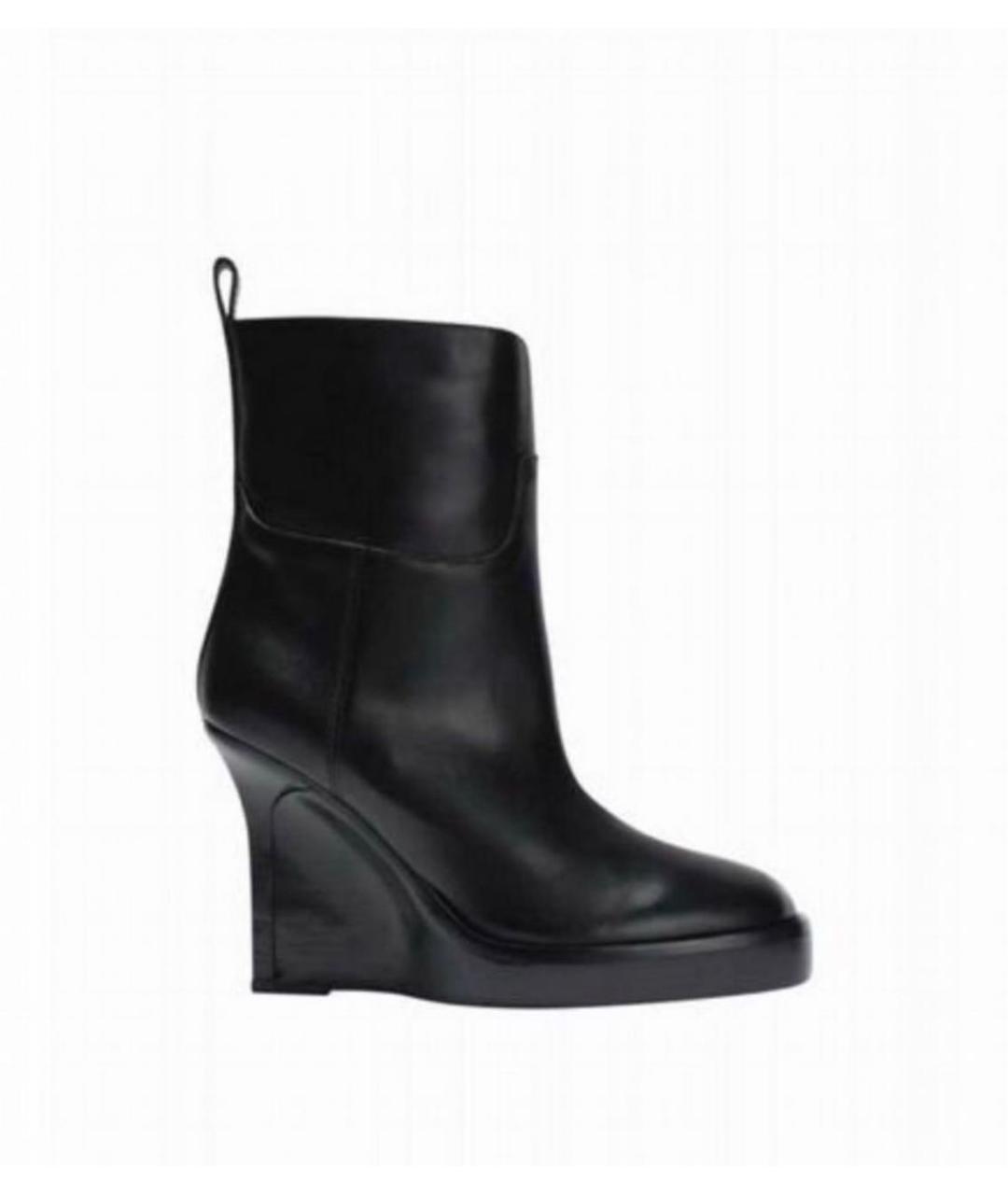ANN DEMEULEMEESTER Черные кожаные полусапоги, фото 7