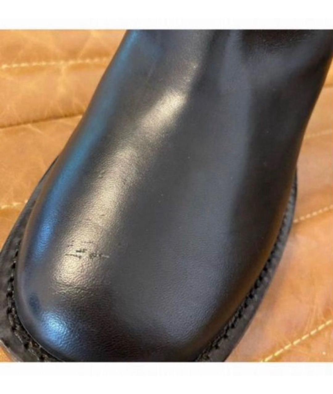 ANN DEMEULEMEESTER Черные кожаные полусапоги, фото 4