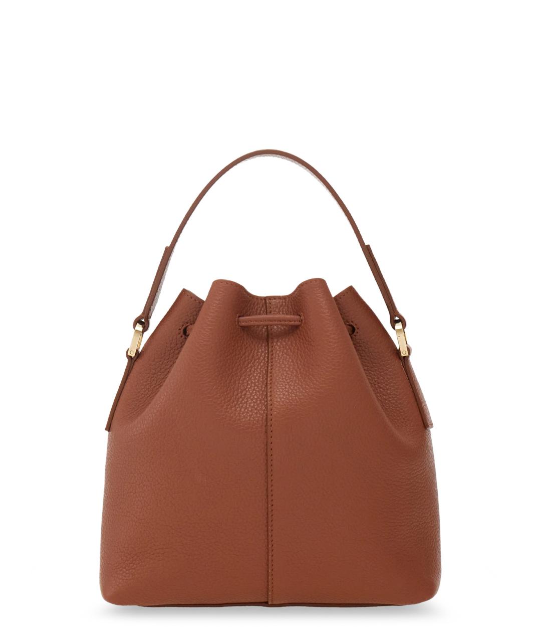 FERRAGAMO Коричневая кожаная сумка с короткими ручками, фото 2