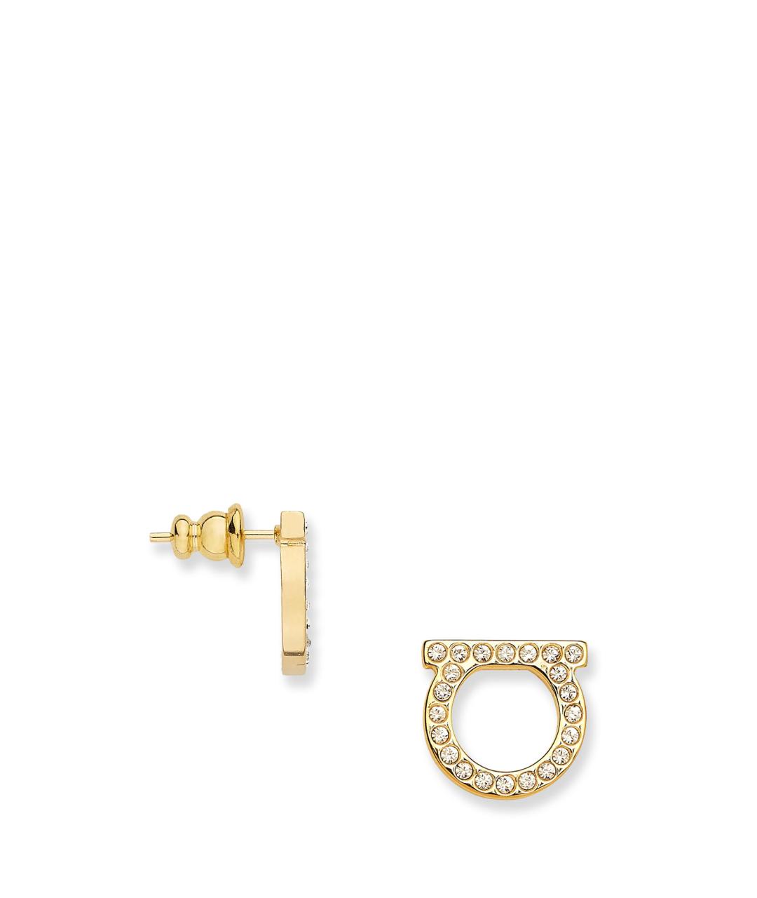 FERRAGAMO Золотые латунные серьги, фото 2