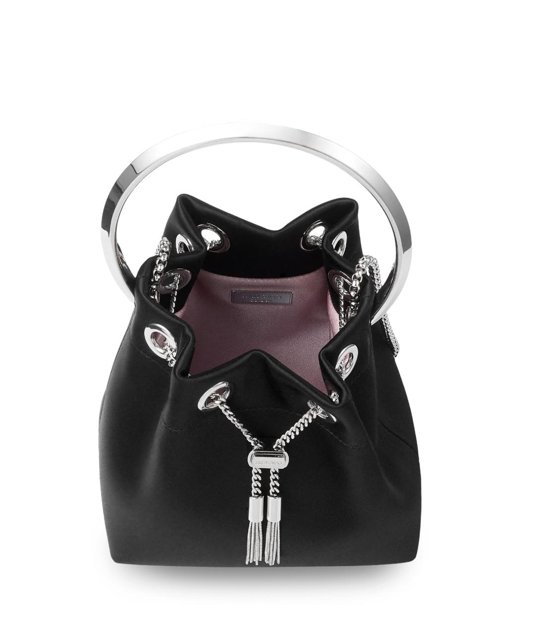 JIMMY CHOO Черная кожаная сумка тоут, фото 4
