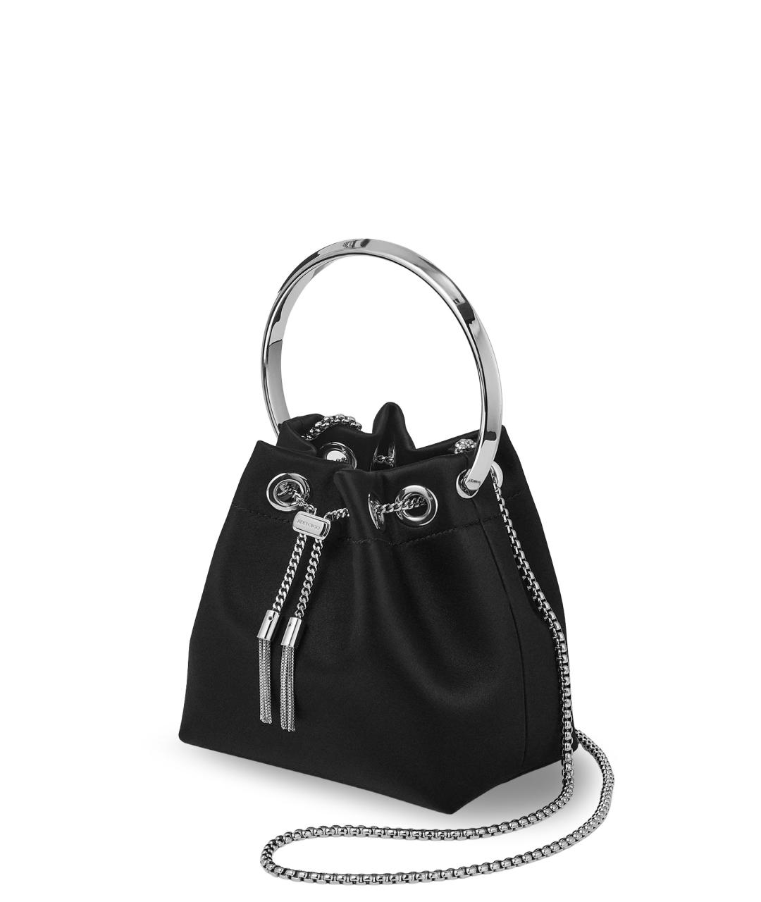 JIMMY CHOO Черная кожаная сумка тоут, фото 3