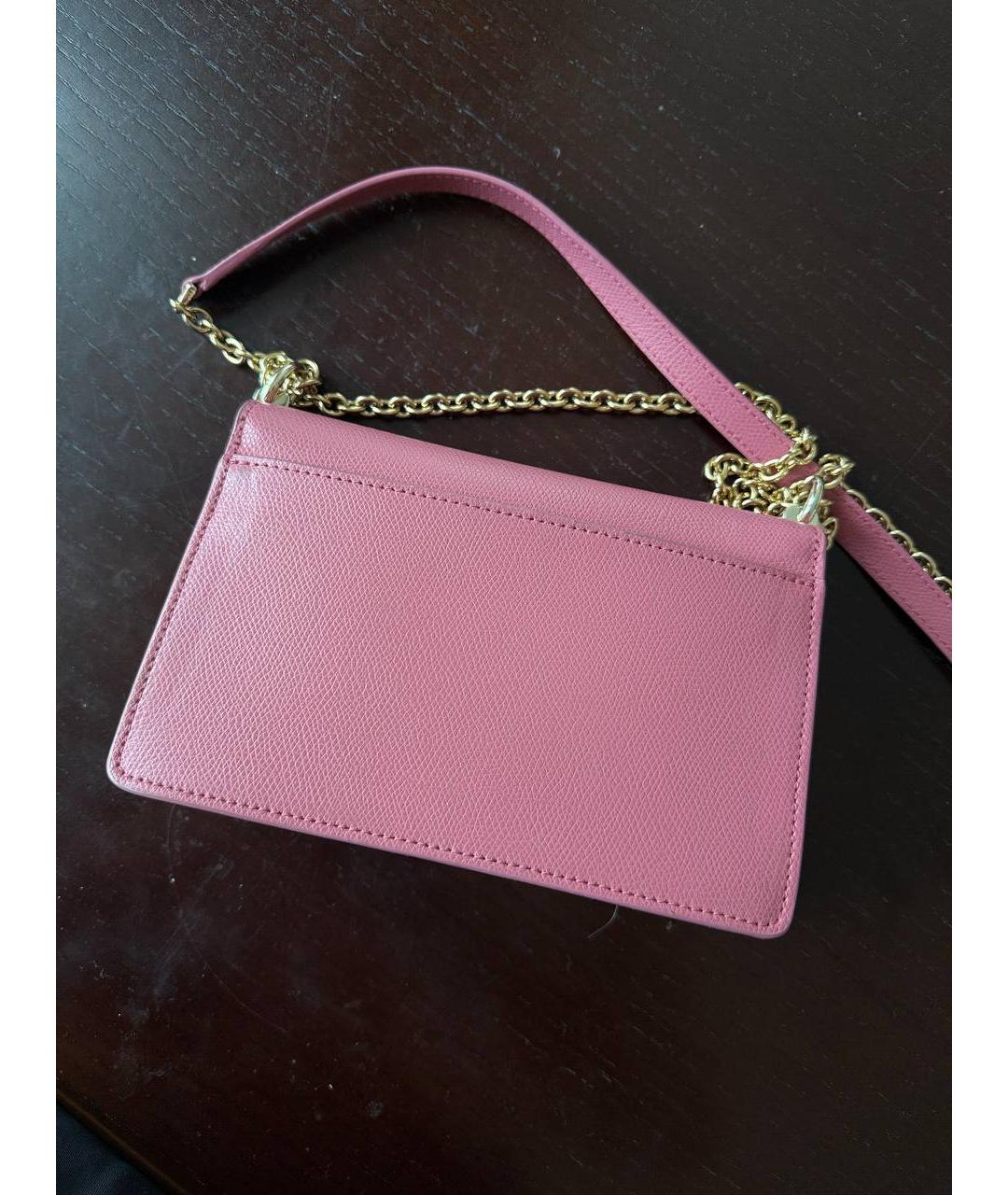 FURLA Розовая кожаная сумка через плечо, фото 2