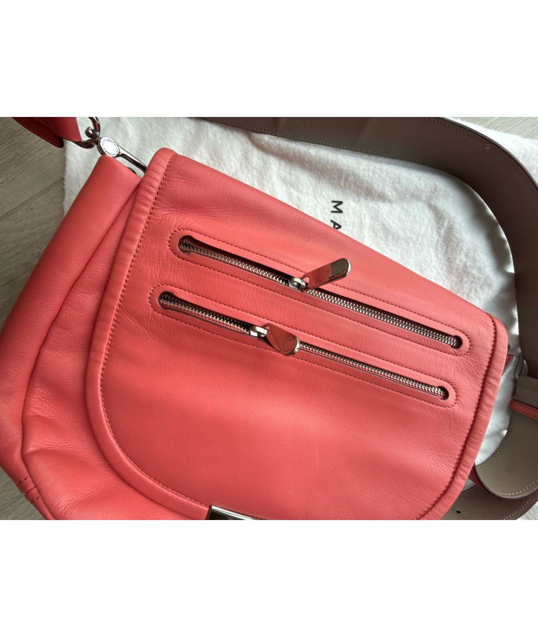 MARC BY MARC JACOBS Коралловая кожаная сумка через плечо, фото 5