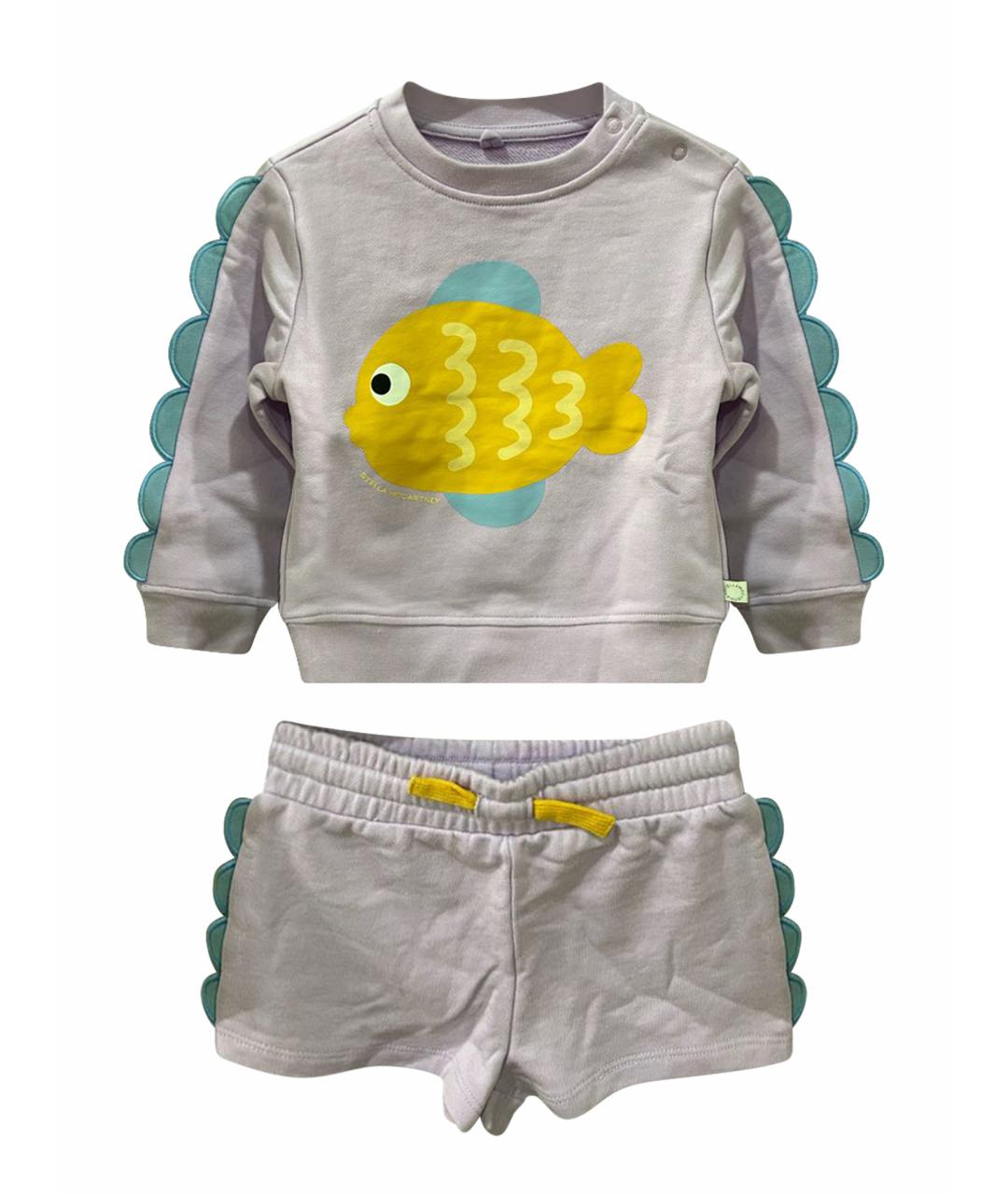 STELLA MCCARTNEY KIDS Фиолетовый хлопковый комплект, фото 1