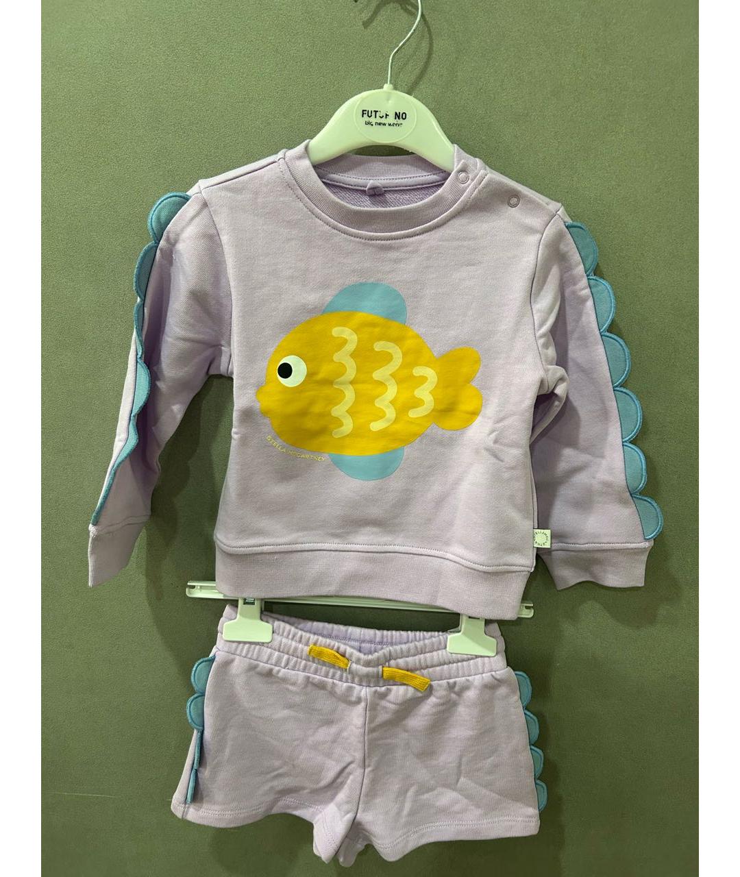 STELLA MCCARTNEY KIDS Фиолетовый хлопковый комплект, фото 8