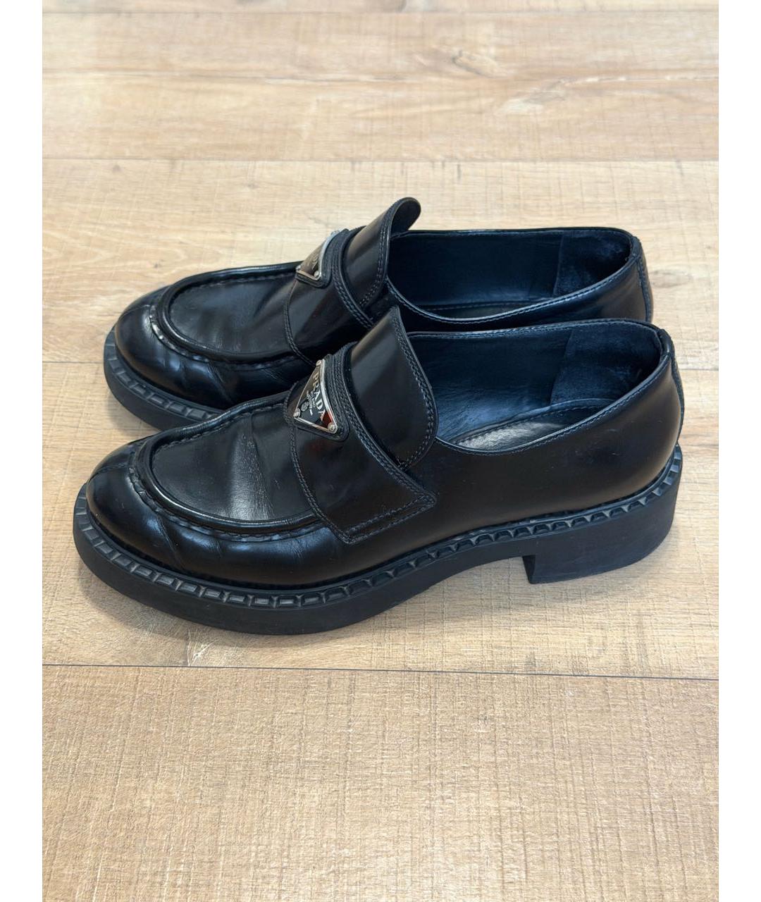 PRADA Черные лоферы из лакированной кожи, фото 5