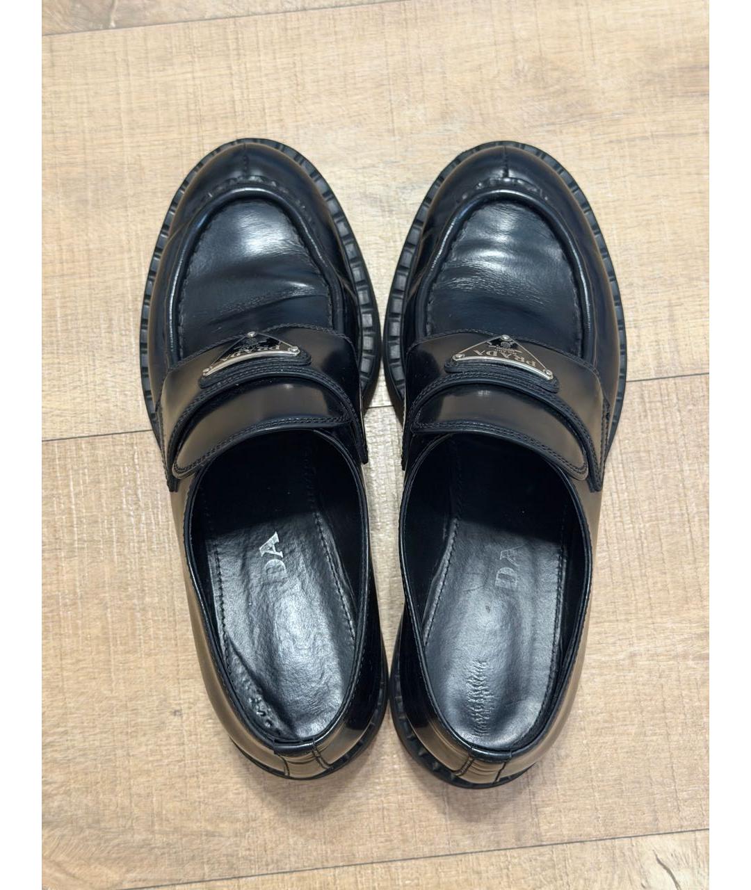 PRADA Черные лоферы из лакированной кожи, фото 3