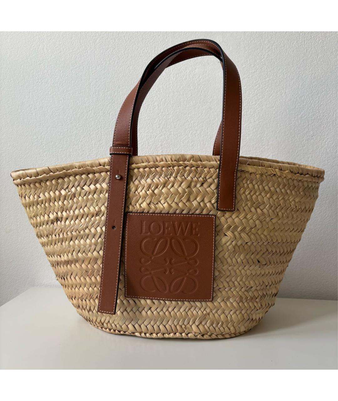 LOEWE Бежевая сумка тоут, фото 9