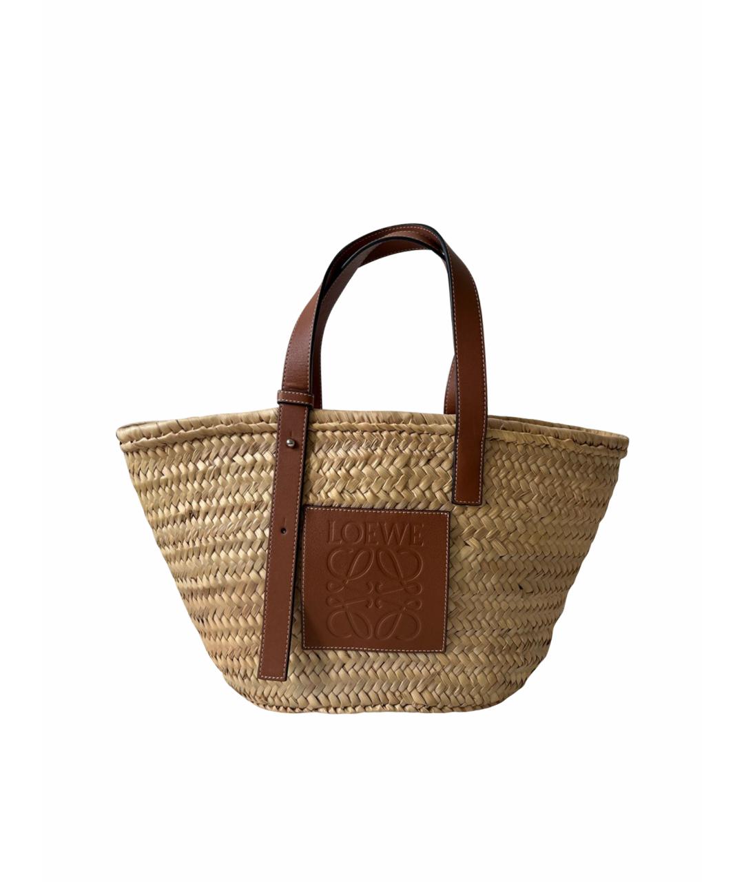 LOEWE Бежевая сумка тоут, фото 1