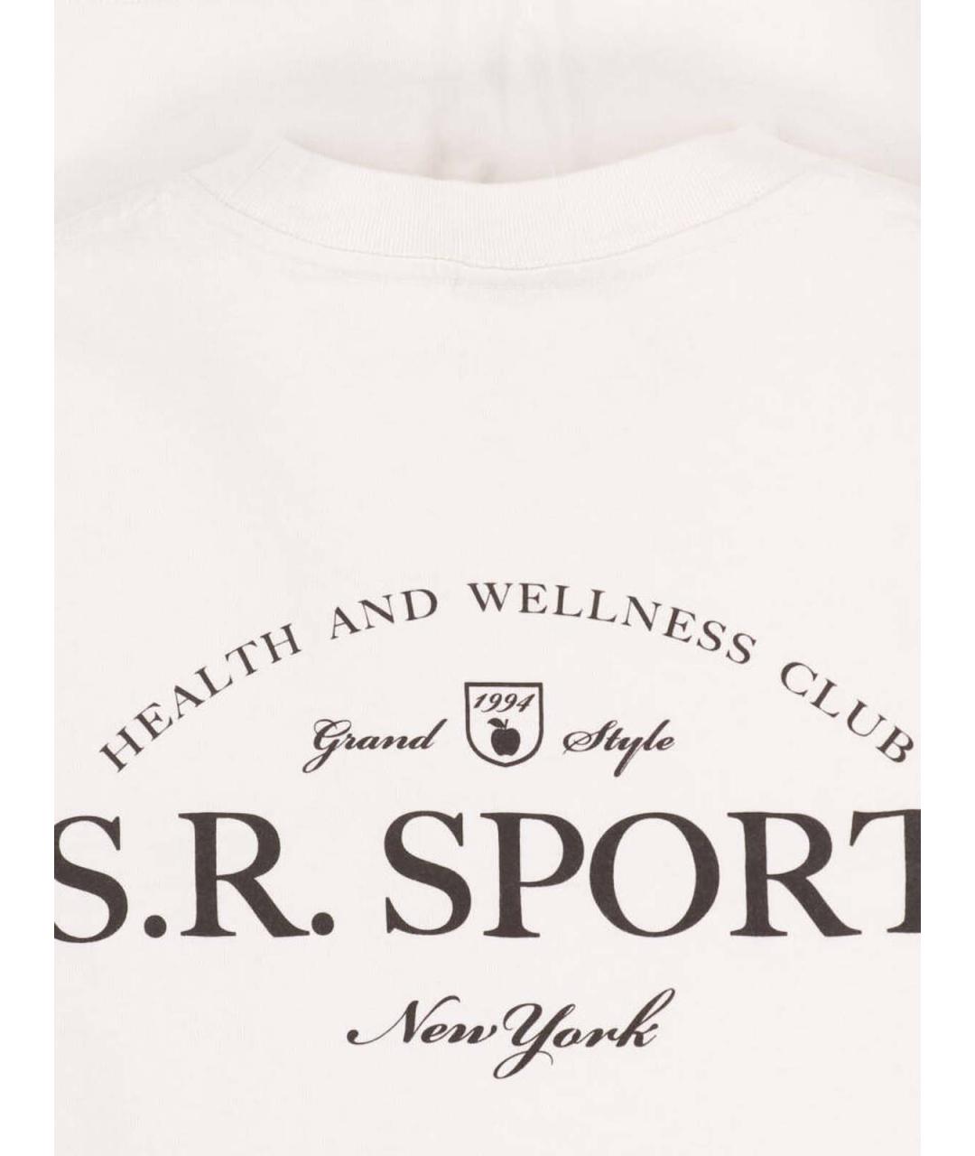 SPORTY AND RICH Белая хлопковая футболка, фото 3