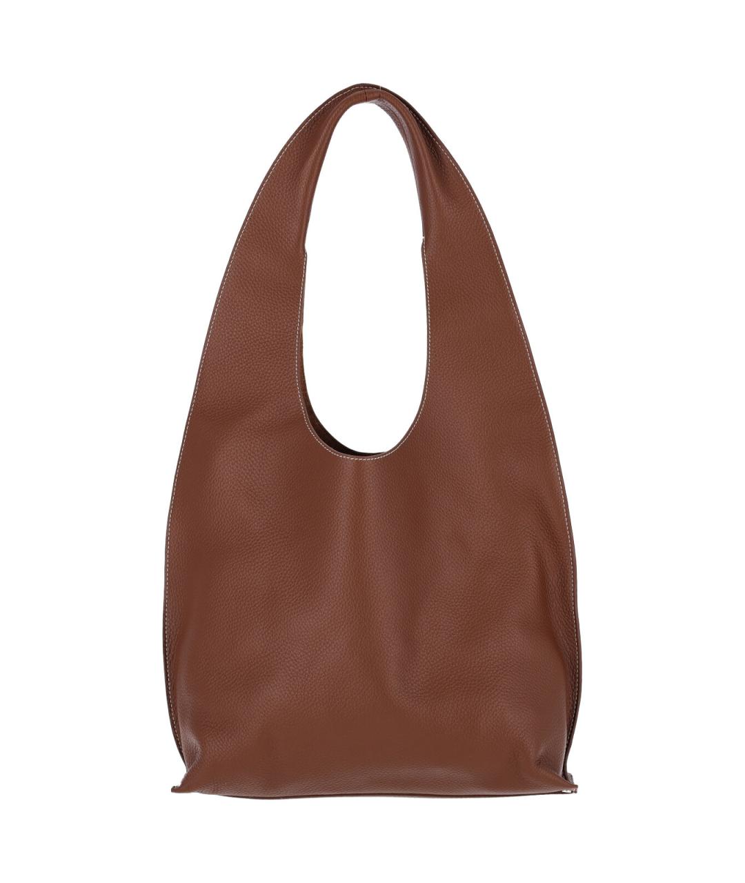 A.P.C. Коричневая кожаная сумка тоут, фото 3