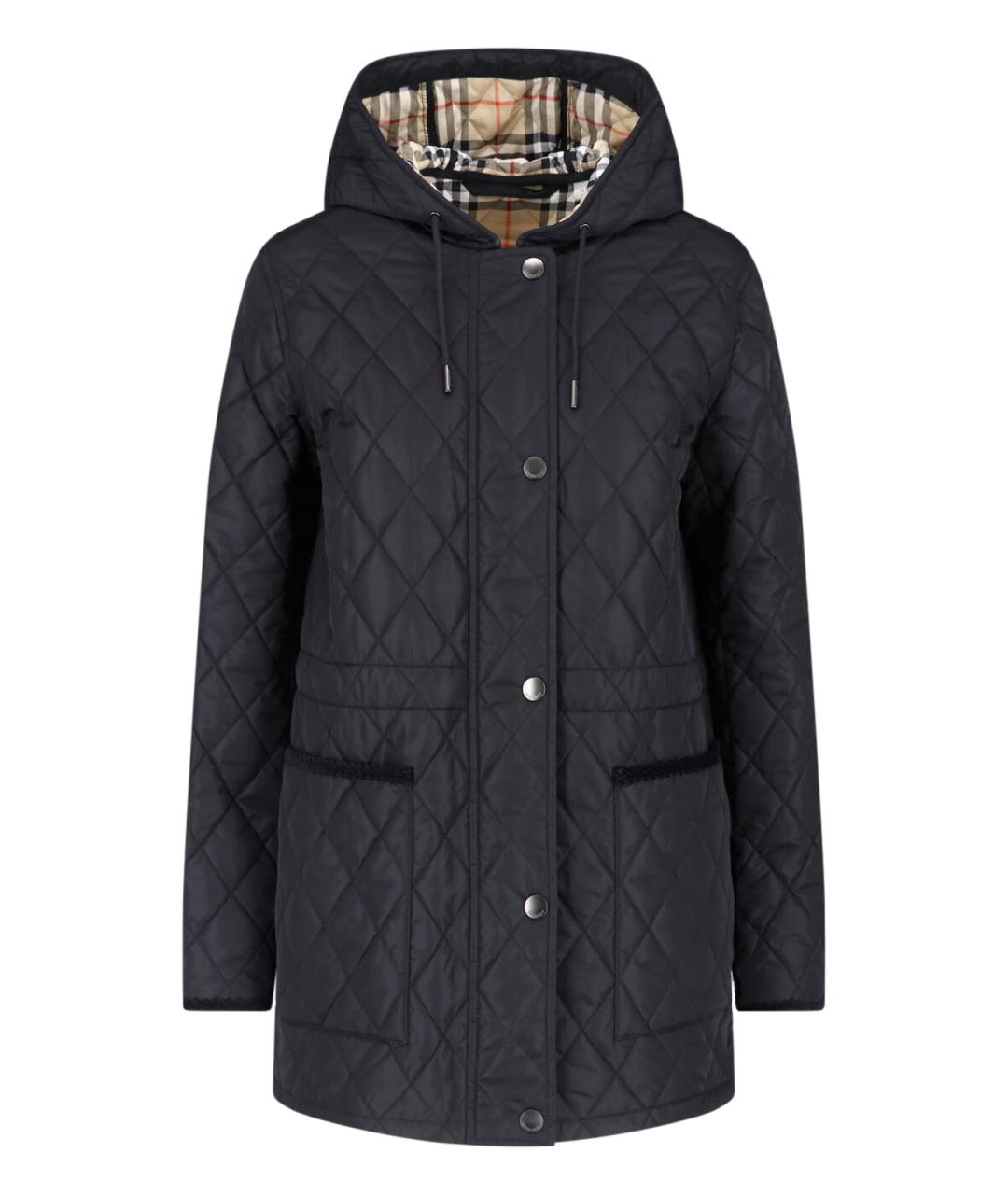 BURBERRY Черная полиамидовая куртка, фото 1