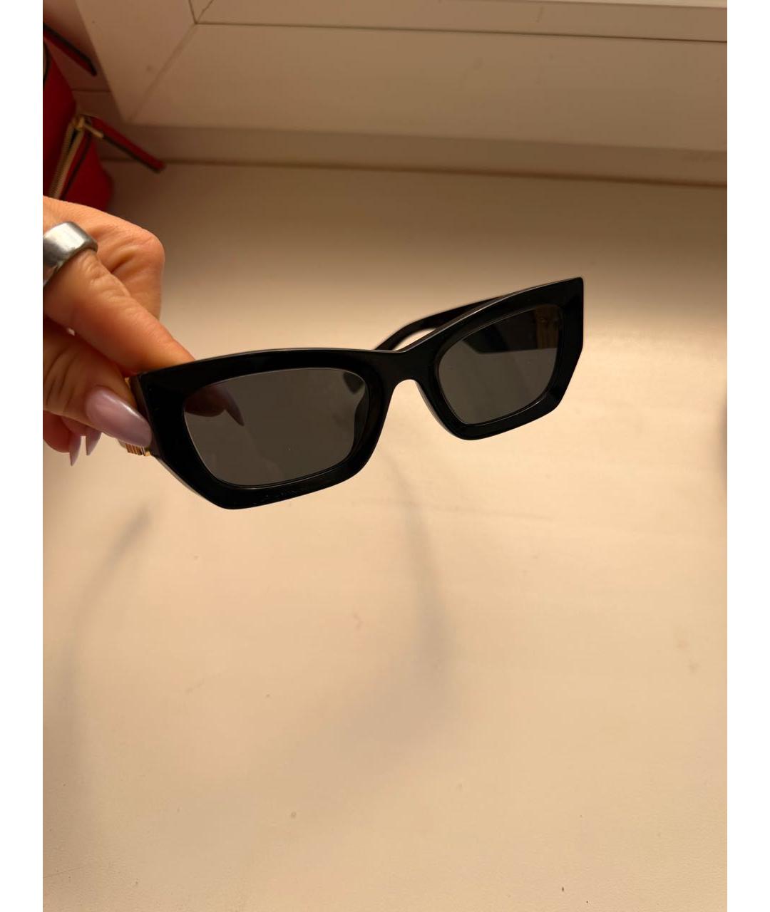 MIU MIU Черные пластиковые солнцезащитные очки, фото 5