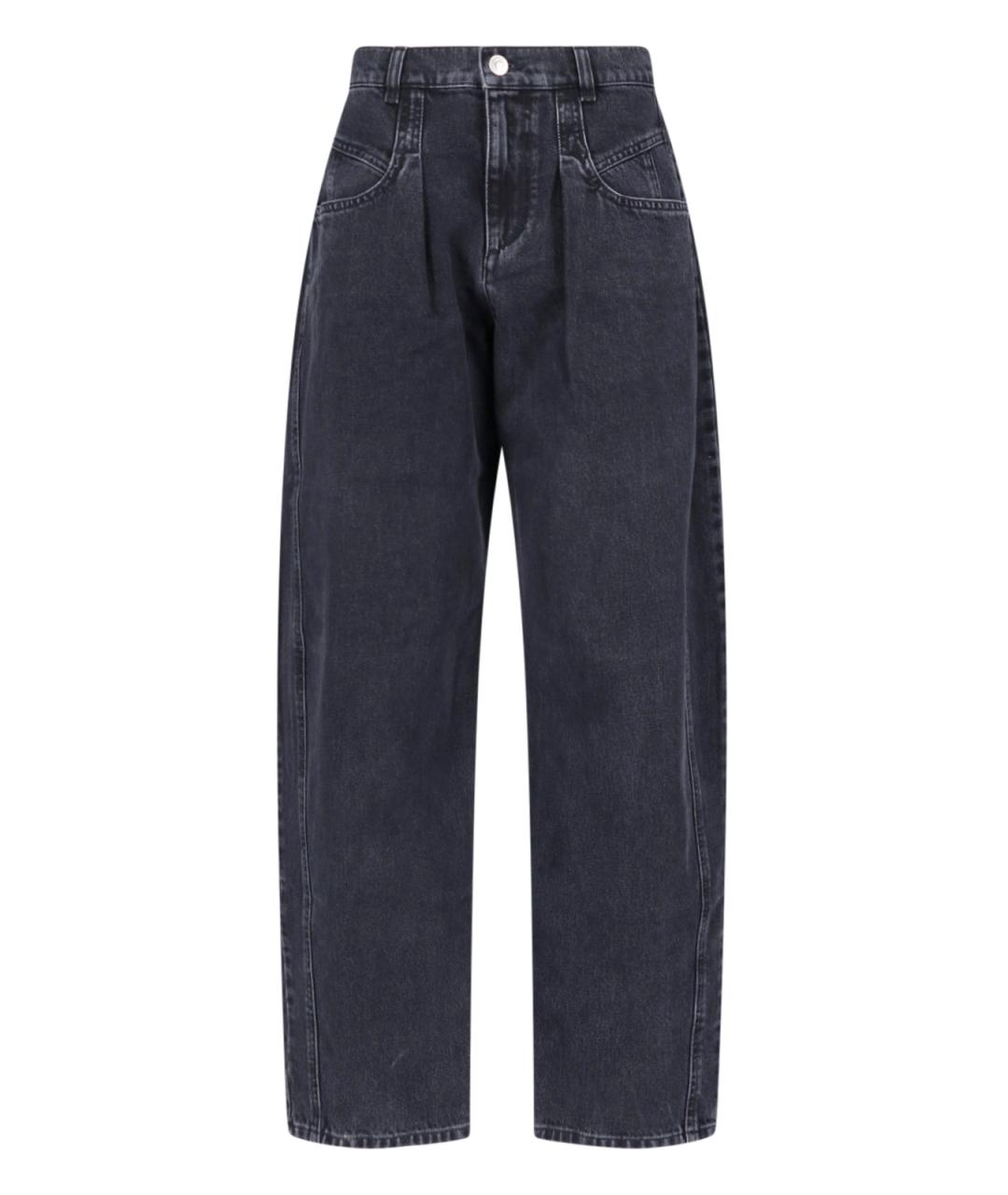 ISABEL MARANT Черные хлопковые прямые джинсы, фото 1
