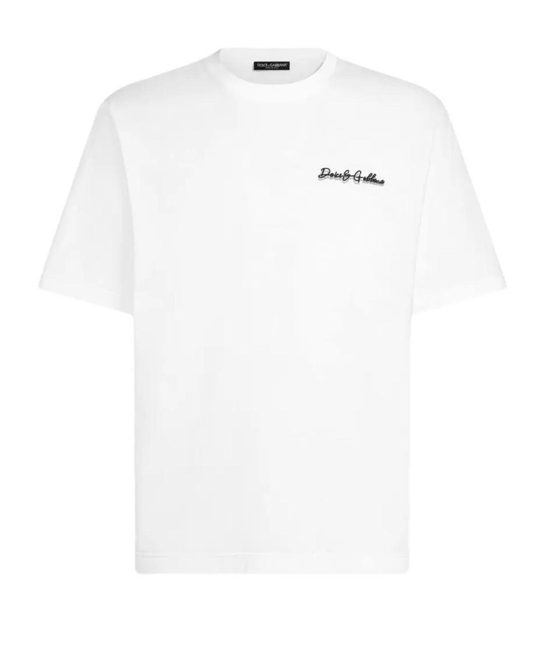 DOLCE&GABBANA Белая хлопковая футболка, фото 1