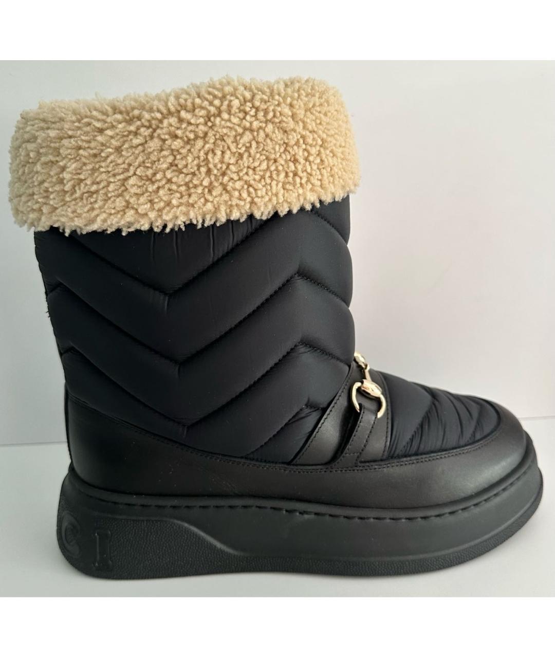 GUCCI Черные синтетические сапоги, фото 6