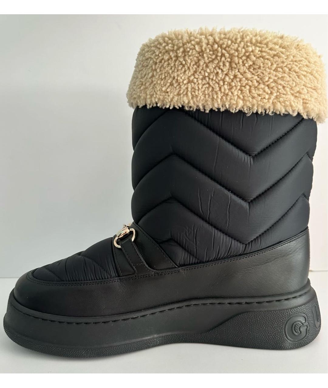 GUCCI Черные синтетические сапоги, фото 5
