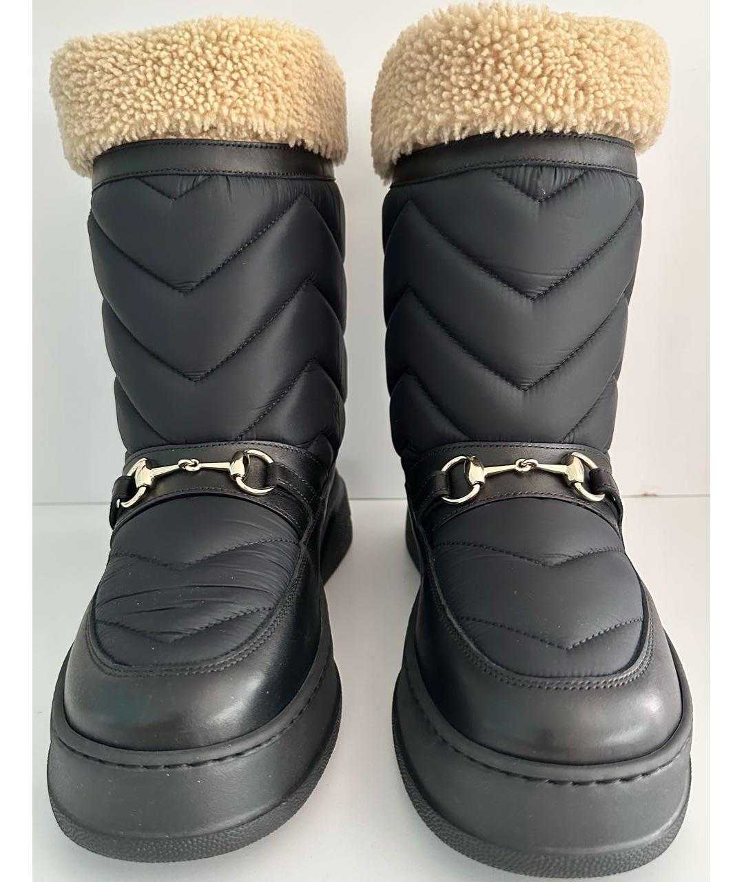GUCCI Черные синтетические сапоги, фото 2