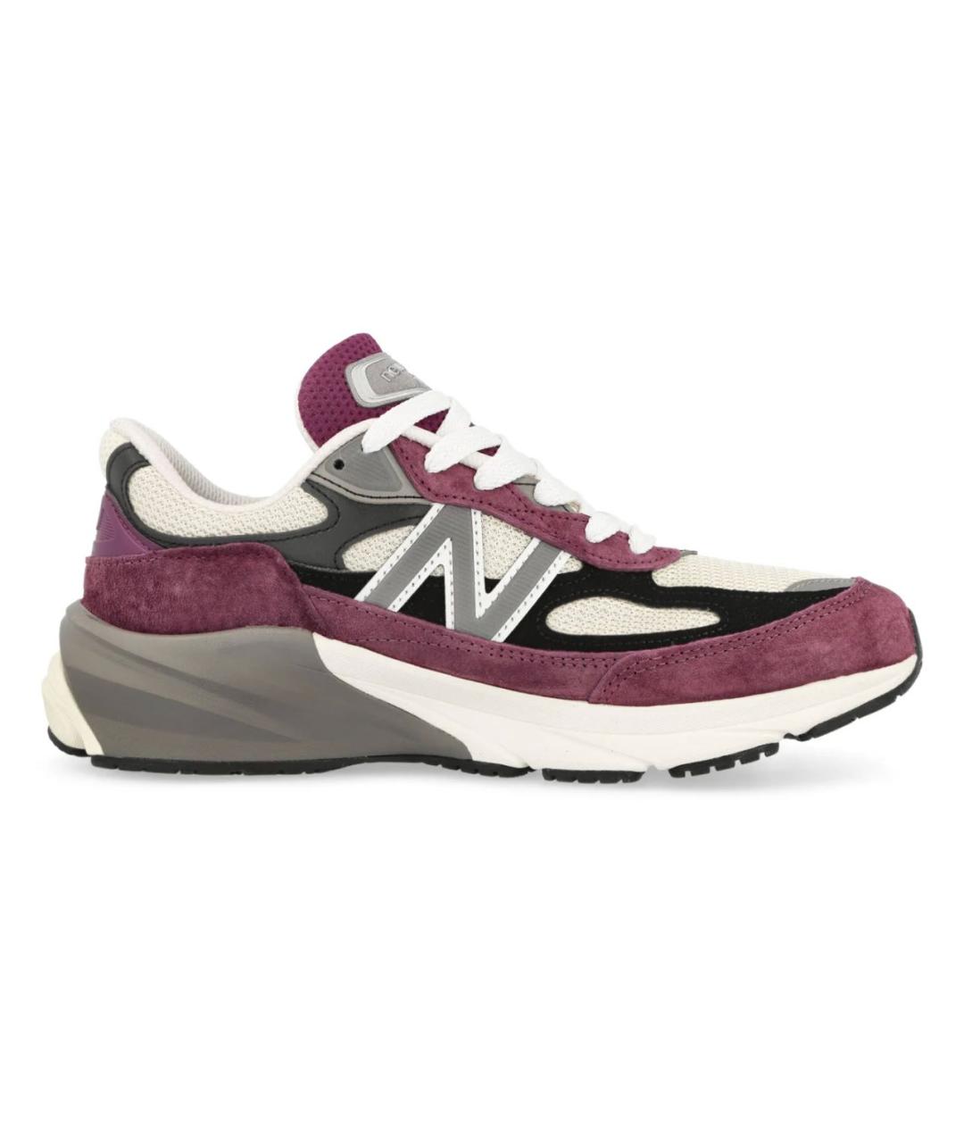 NEW BALANCE Бордовые кожаные низкие кроссовки / кеды, фото 9
