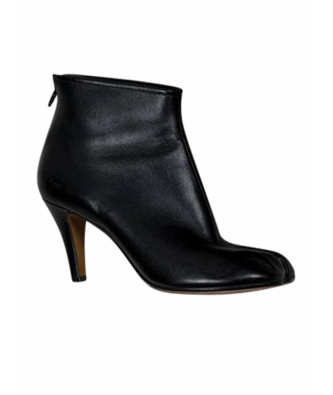 MAISON MARGIELA Черные кожаные ботильоны, фото 9