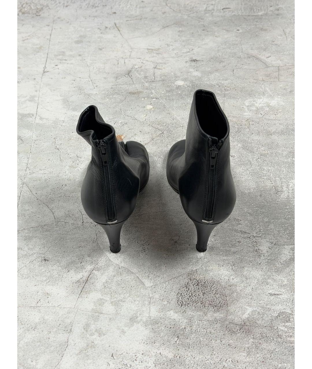 MAISON MARGIELA Черные кожаные ботильоны, фото 4