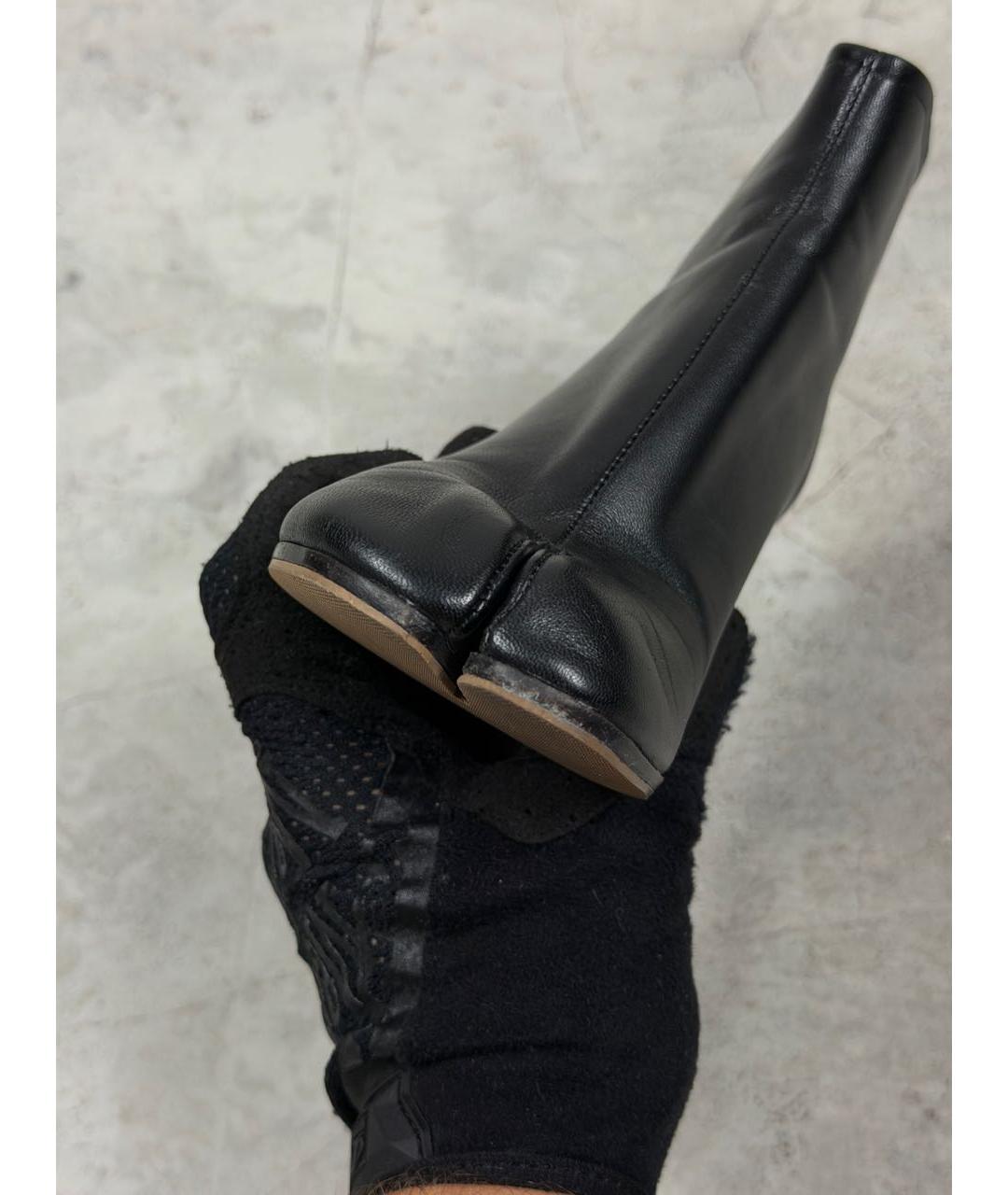 MAISON MARGIELA Черные кожаные ботильоны, фото 6