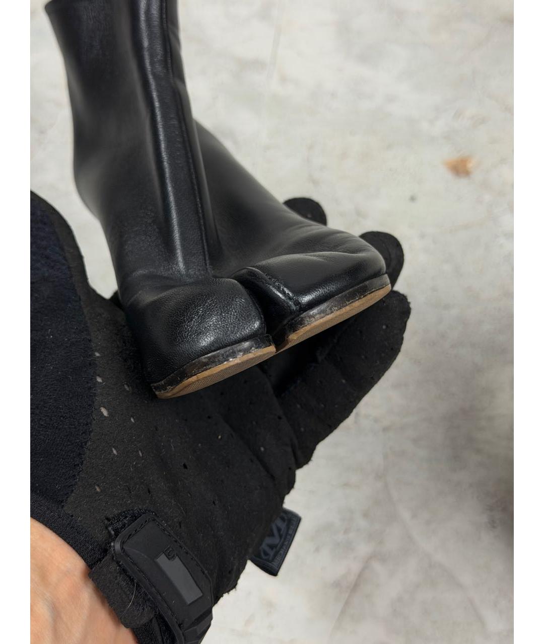 MAISON MARGIELA Черные кожаные ботильоны, фото 5