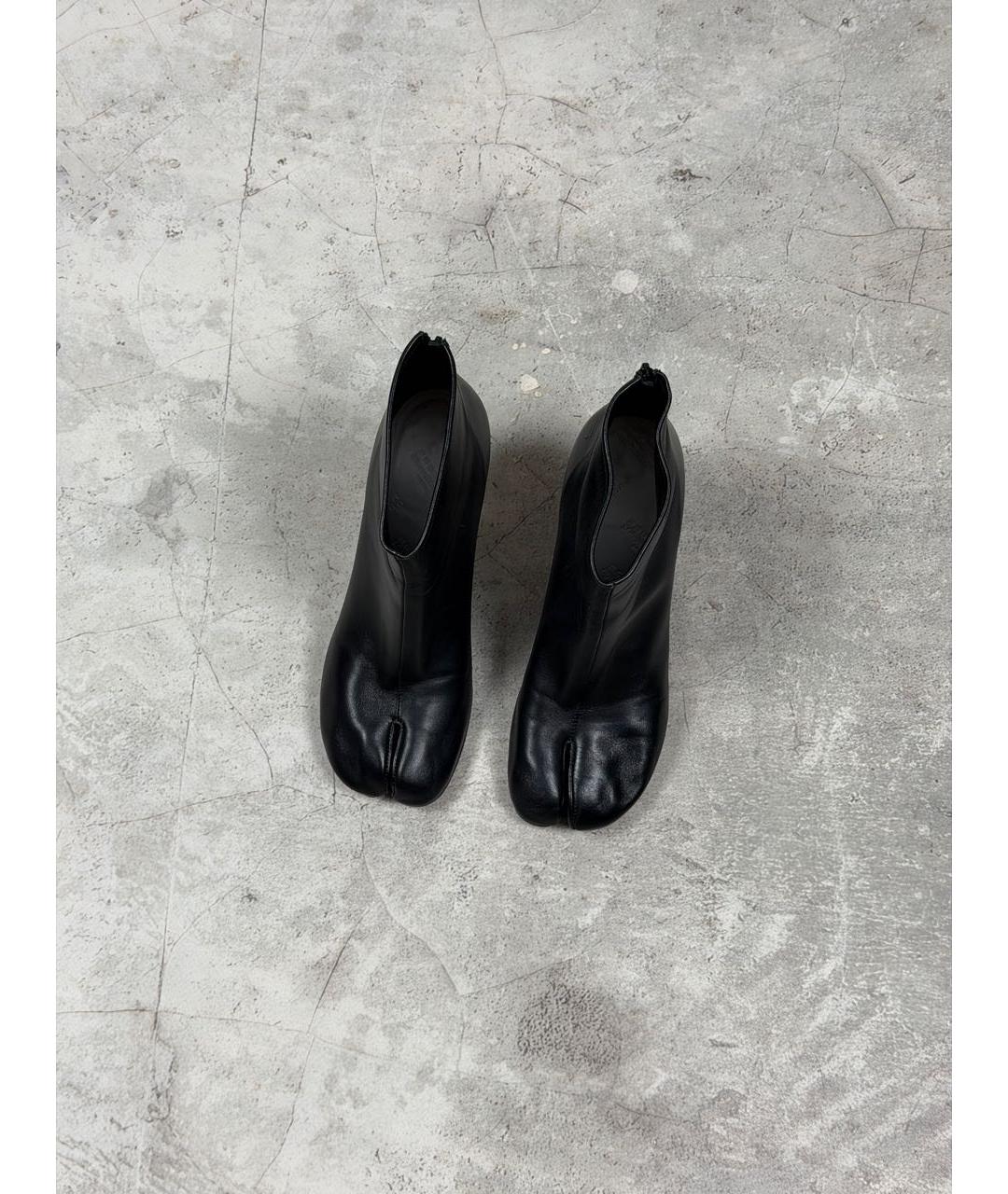 MAISON MARGIELA Черные кожаные ботильоны, фото 2
