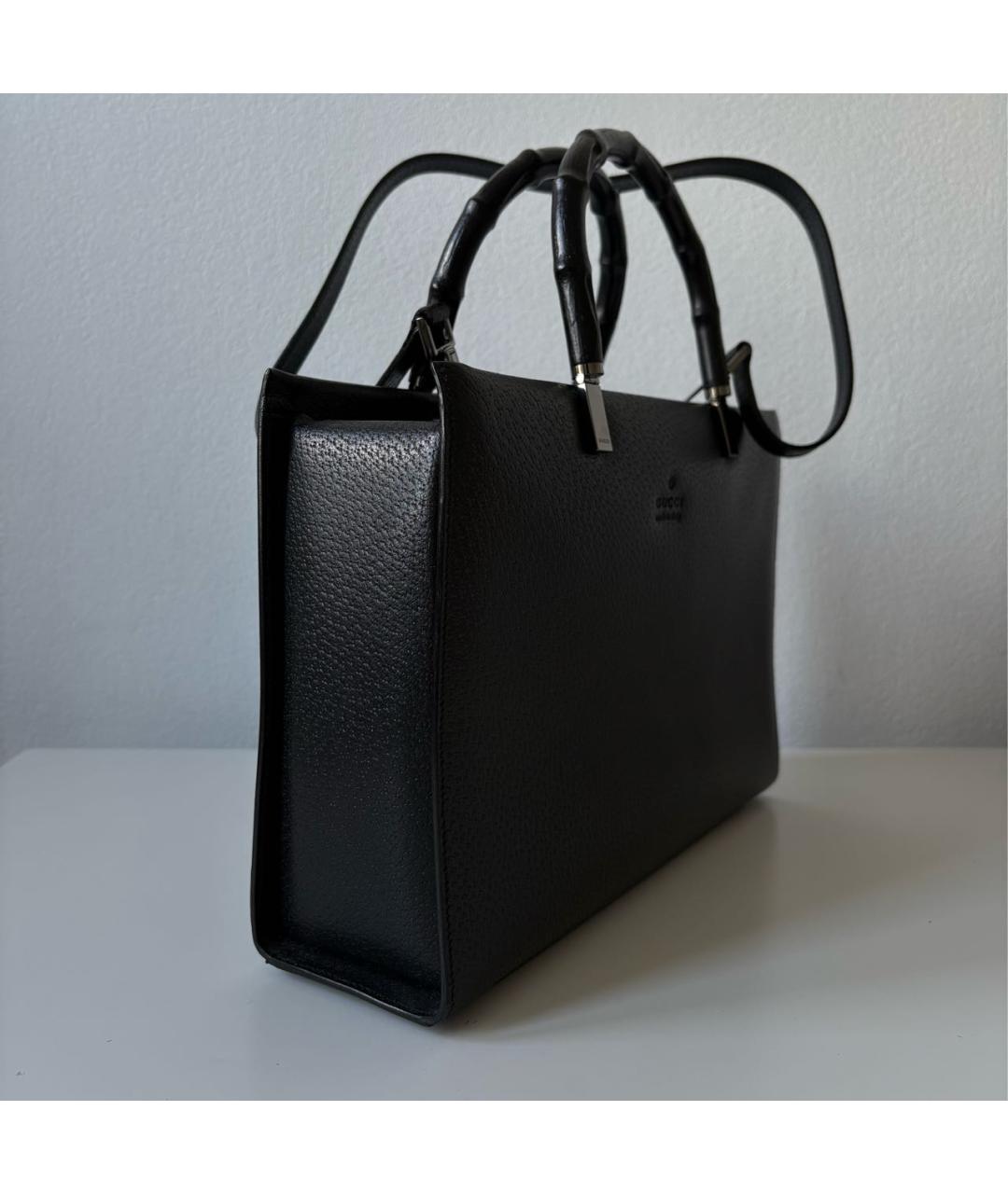 GUCCI Черная кожаная сумка через плечо, фото 2