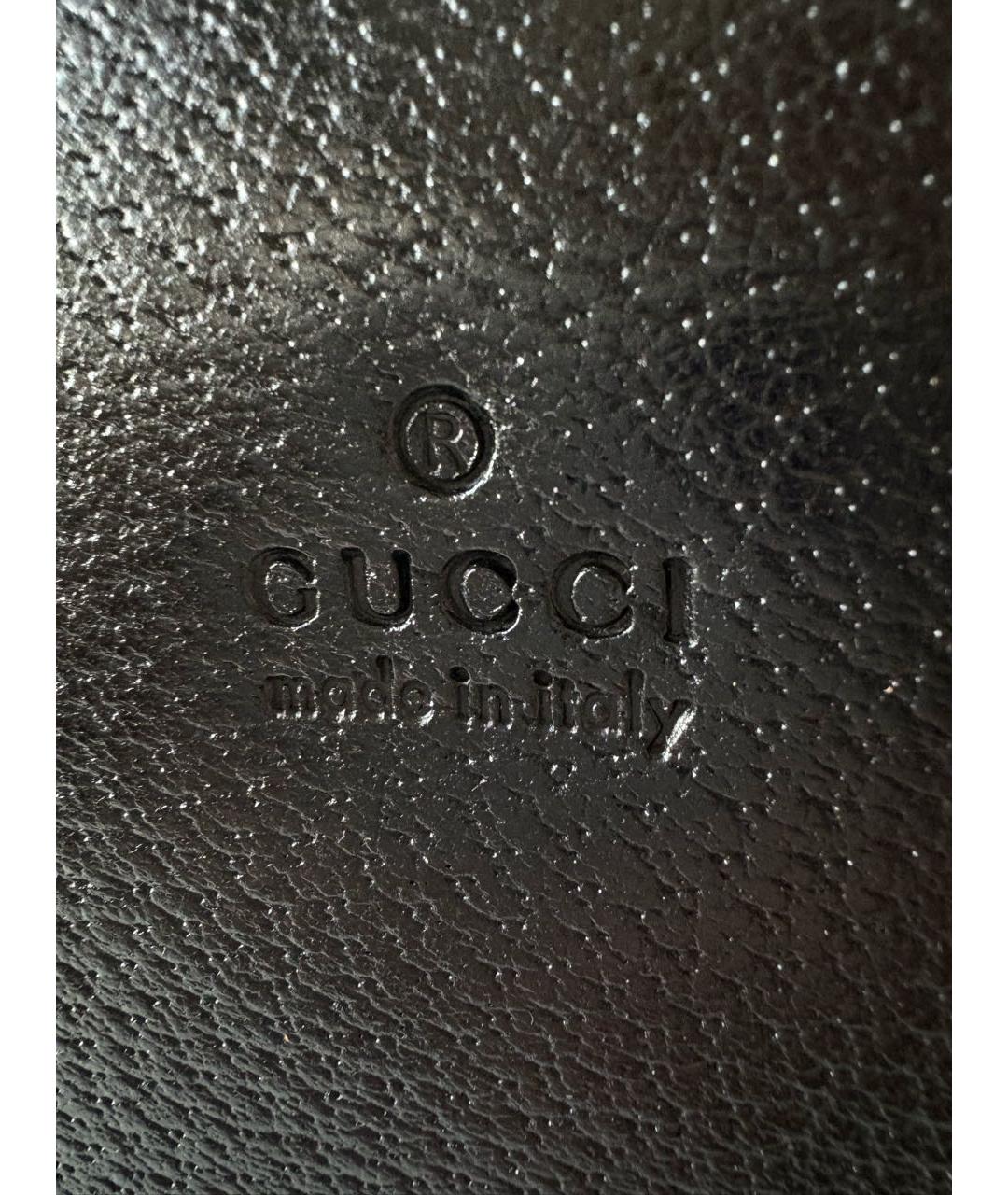 GUCCI Черная кожаная сумка через плечо, фото 8