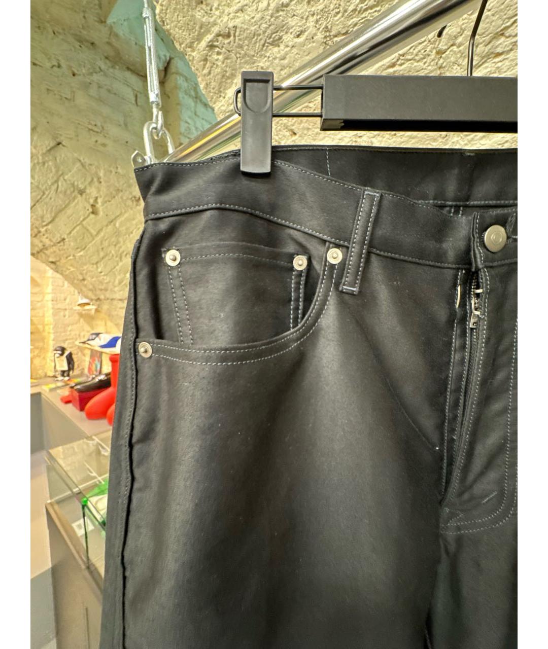 MAISON MARGIELA Черные хлопковые прямые джинсы, фото 4