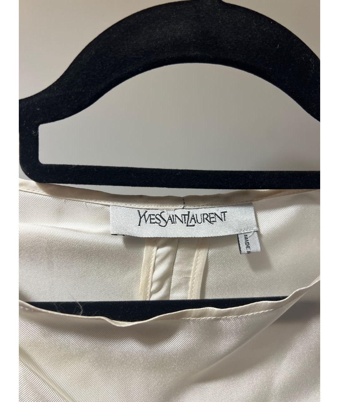 SAINT LAURENT Мульти шелковое коктейльное платье, фото 4