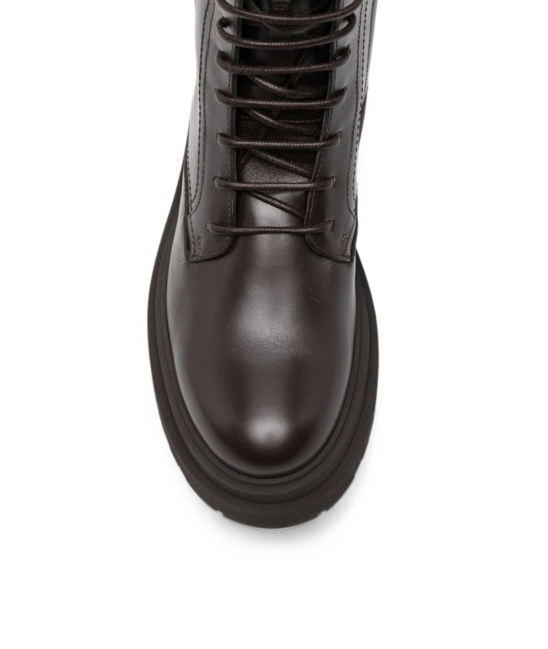 BRUNELLO CUCINELLI Коричневые кожаные ботинки, фото 4