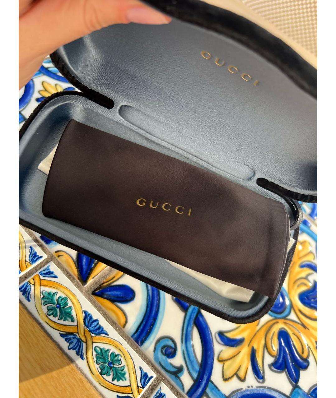 GUCCI Черные пластиковые солнцезащитные очки, фото 7