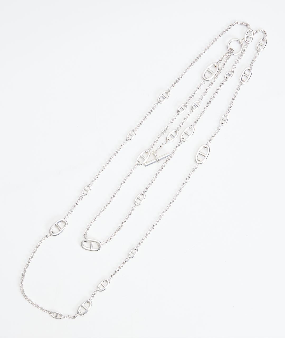 HERMES Серебряное серебряное колье, фото 3