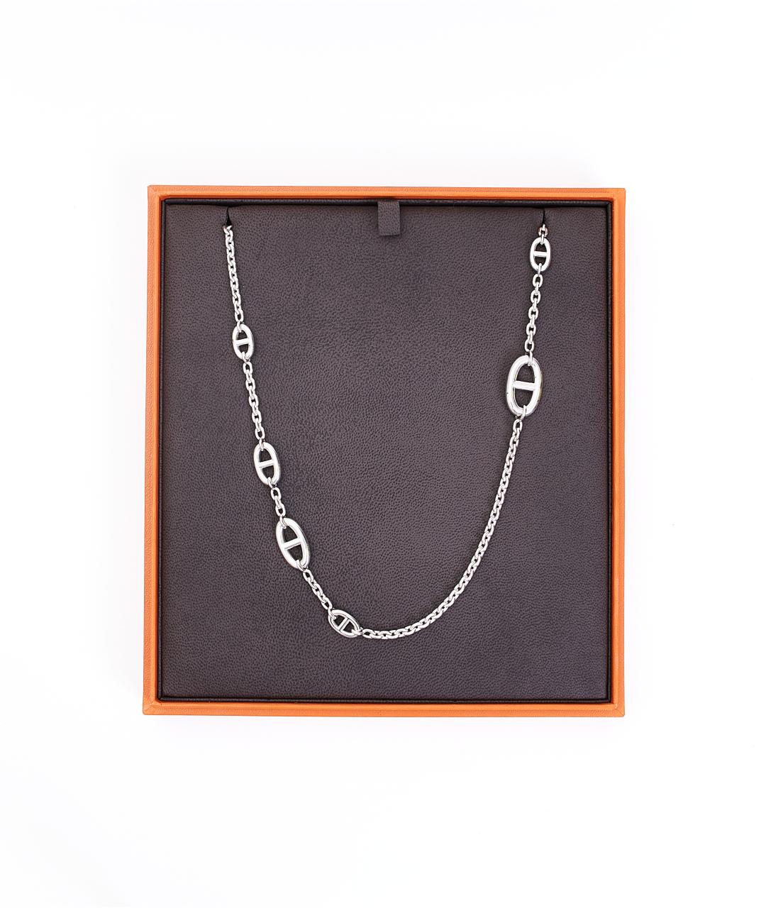 HERMES Серебряное серебряное колье, фото 4