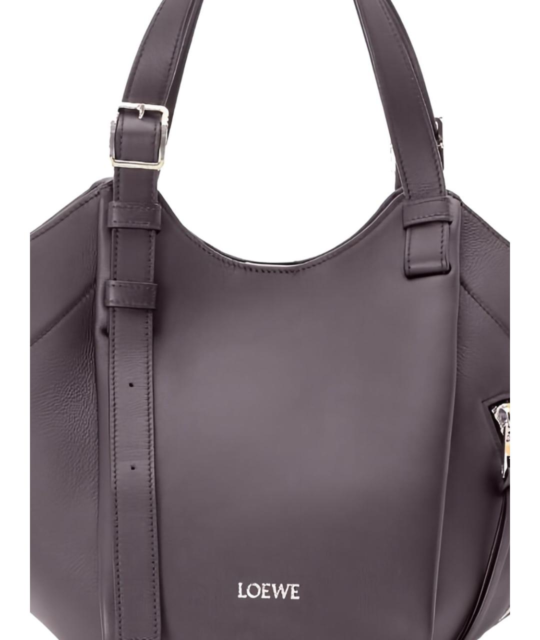 LOEWE Коричневая кожаная сумка тоут, фото 2