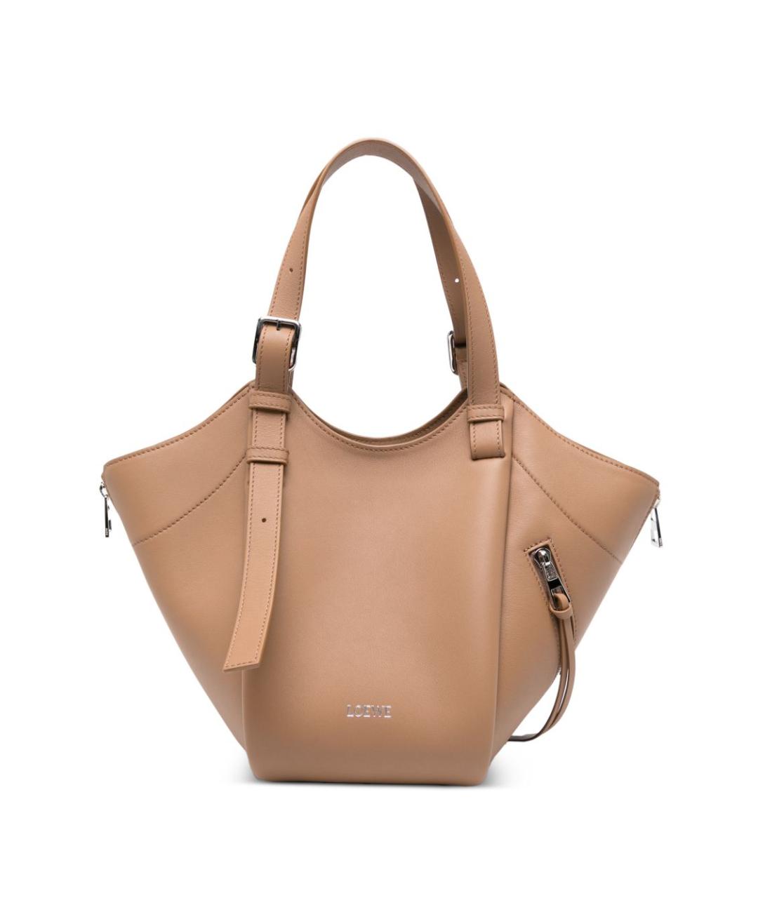 LOEWE Коричневая кожаная сумка тоут, фото 1