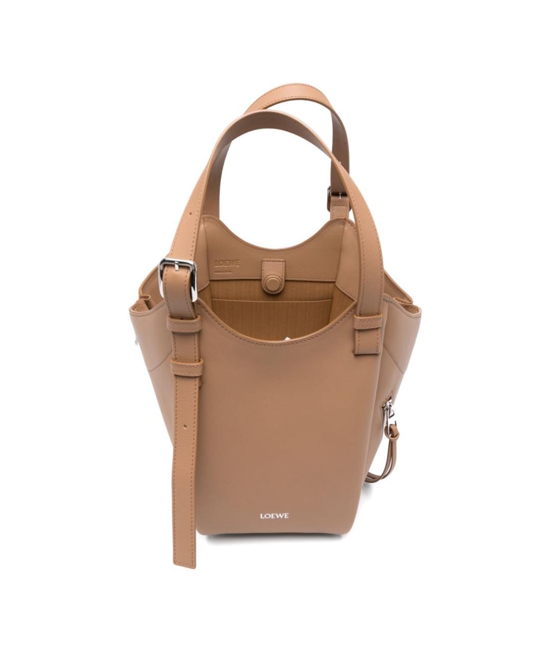 LOEWE Коричневая кожаная сумка тоут, фото 4